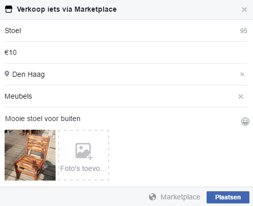 Facebook marketplace werkt niet